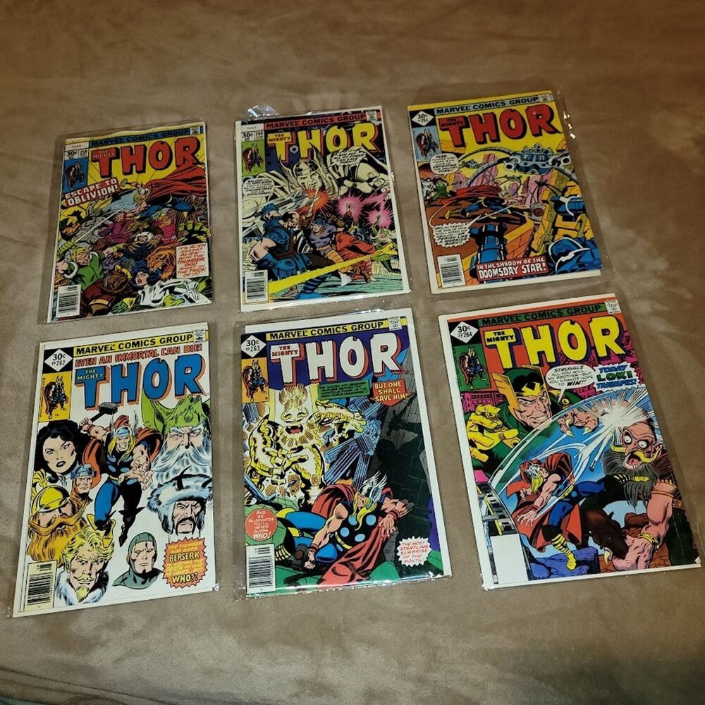 The Mighty Thor #259-264 Lot - 1977 Marvel Bronze Age - Includes #260 KEY